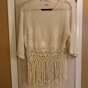 Zara knitted 3/4 sleeve shirt